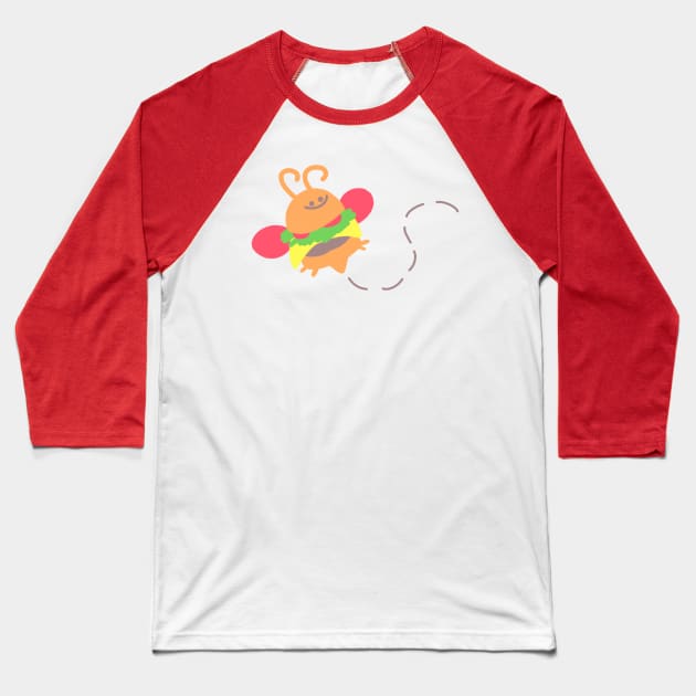 Burger Bee Baseball T-Shirt by Jossly_Draws